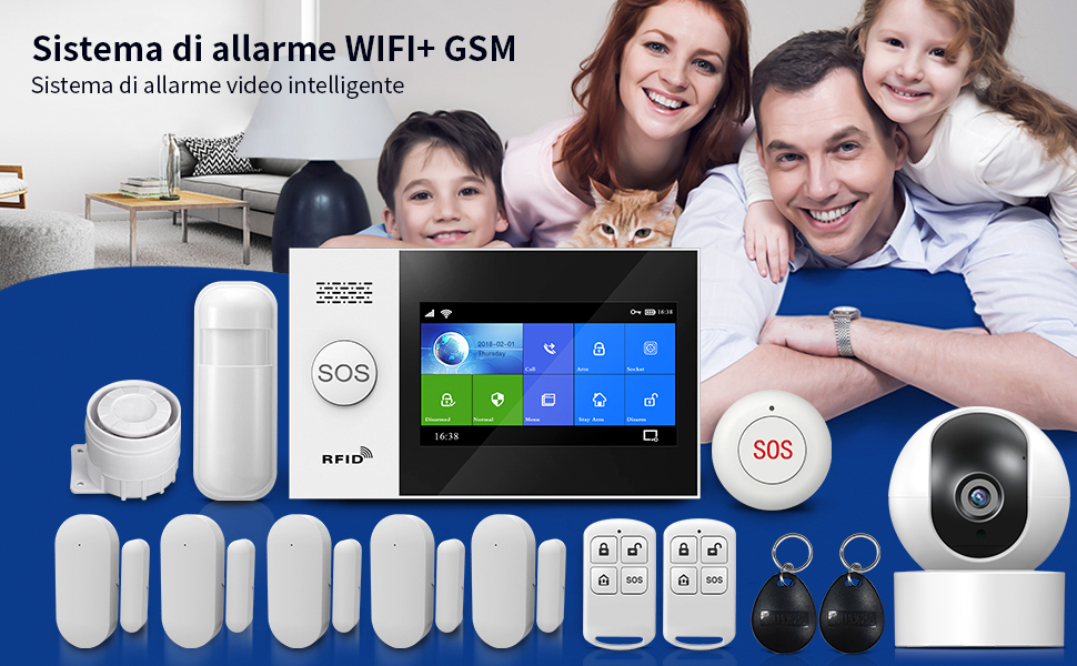 Sistema di allarme 4G WiFi PGST: sicurezza per la tua casa