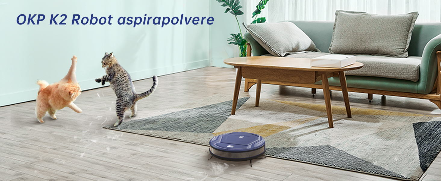 Semplifica le pulizie di casa con OKP Aspirapolvere Robot Super Sottile