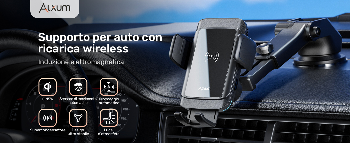 Alxum 15W Qi Caricatore Wireless Auto: prestazioni e design