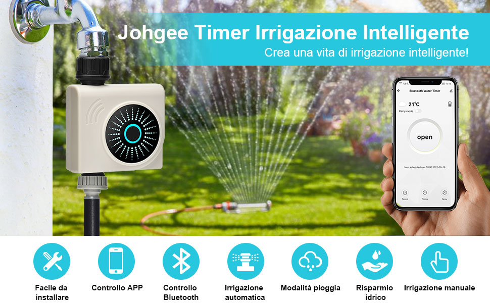 Come funziona il Johgee Smart Water Timer: recensione completa