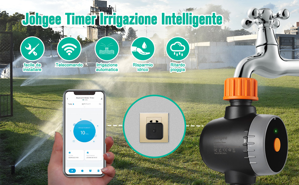 Come funziona il timer per irrigazione Wi-Fi e Bluetooth