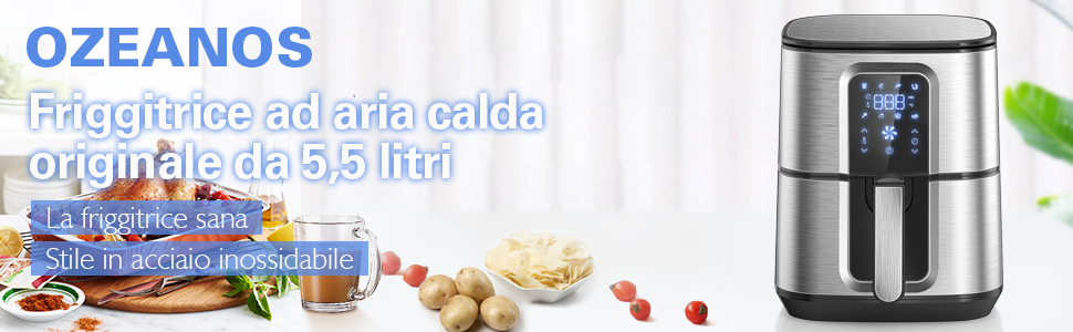 Cucina sana e gustosa con la friggitrice ad aria calda OZEANOS