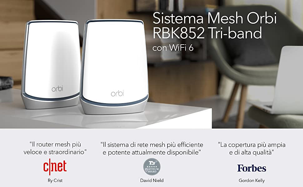 NETGEAR Orbi Mesh WiFi 6 RBK852: la recensione completa