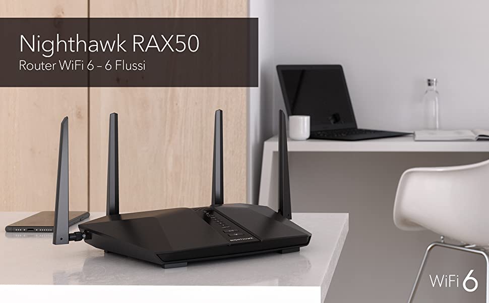 Recensione del router WiFi 6 Nighthawk AX6 RAX50 di NETGEAR