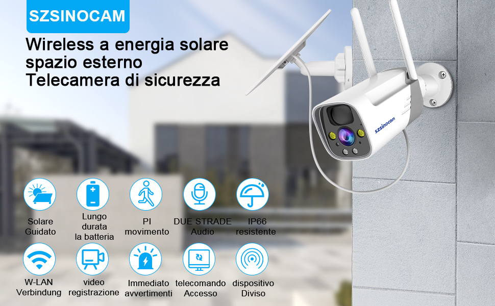 Szsinocam 3MP: la telecamera di sorveglianza esterna con allarme sonoro