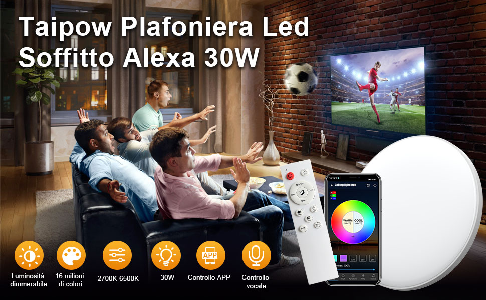 Taipow 30W Alexa Plafoniera Led Soffitto: Opinioni degli Utenti