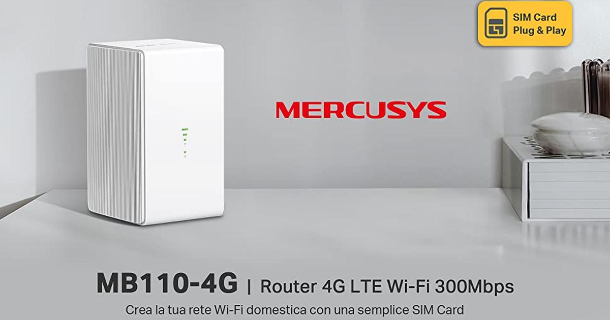 Mercusys MB110-4G: il router 4G LTE senza configurazione