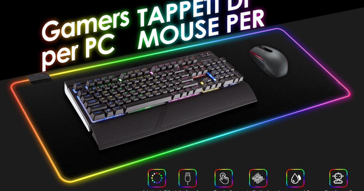 Tappetino Mouse Gaming RGB: Illumina il Tuo Setup da Gioco